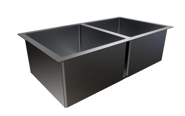 DAX Handmade Nanometre Double Bowl Undermount Kitchen Sink - Black Stainless Steel 304 - (DAX-NB3218-R10) Supply - Image 5
