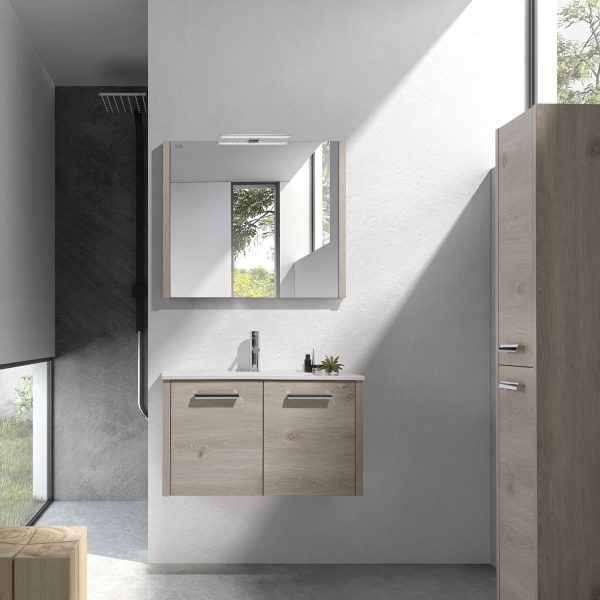 32  Single Vanity, Wall Mount, 2 Doors with Soft Close, Moon, Serie Nova by VALENZUELA Sale